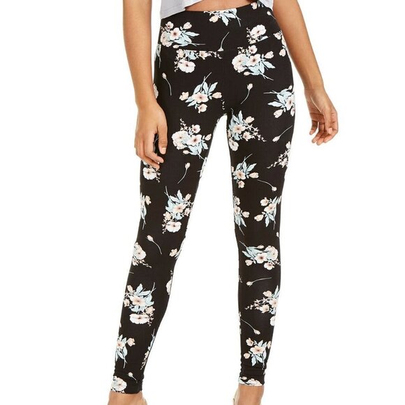 𝅺L404 Inc Black Floral Print Leggings - Picture 1 of 2